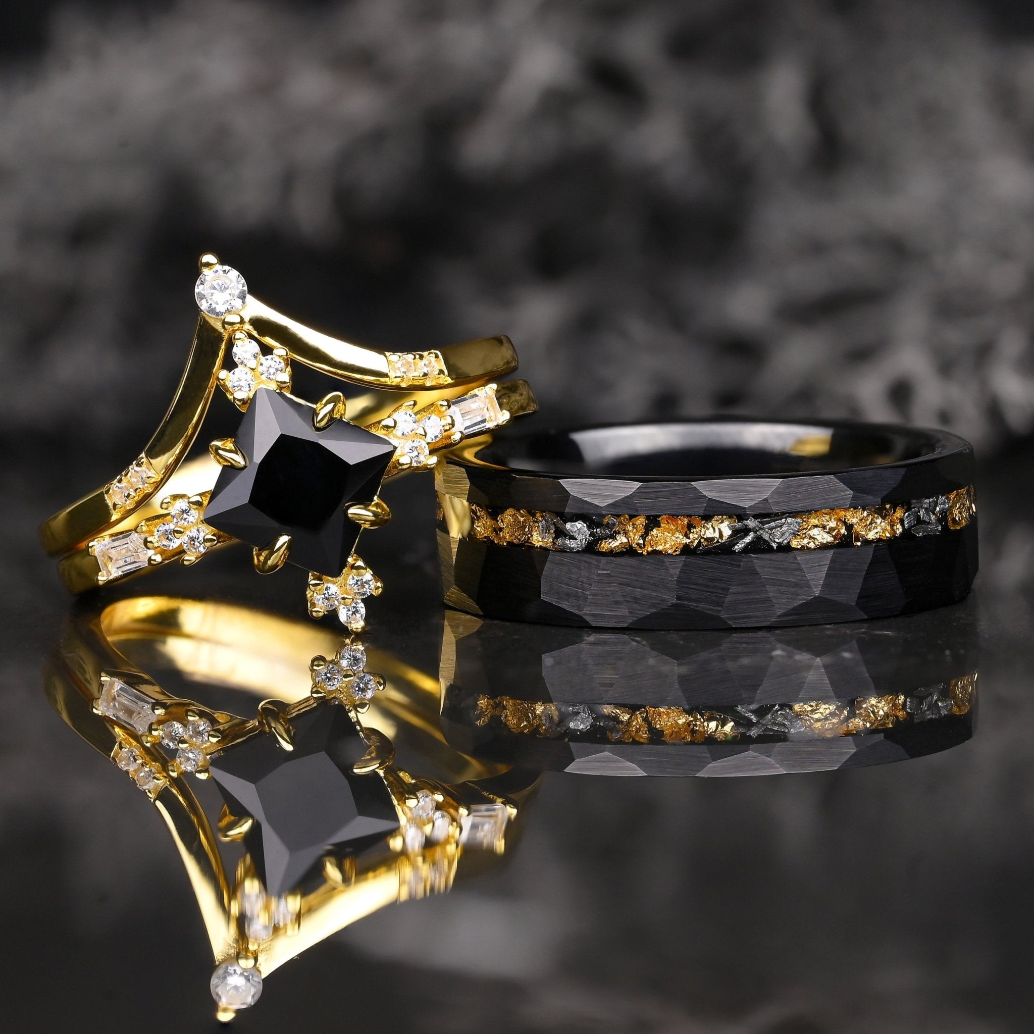 Atenis - Ringe Set (6mm & 1.6mm Breite Ringe)
