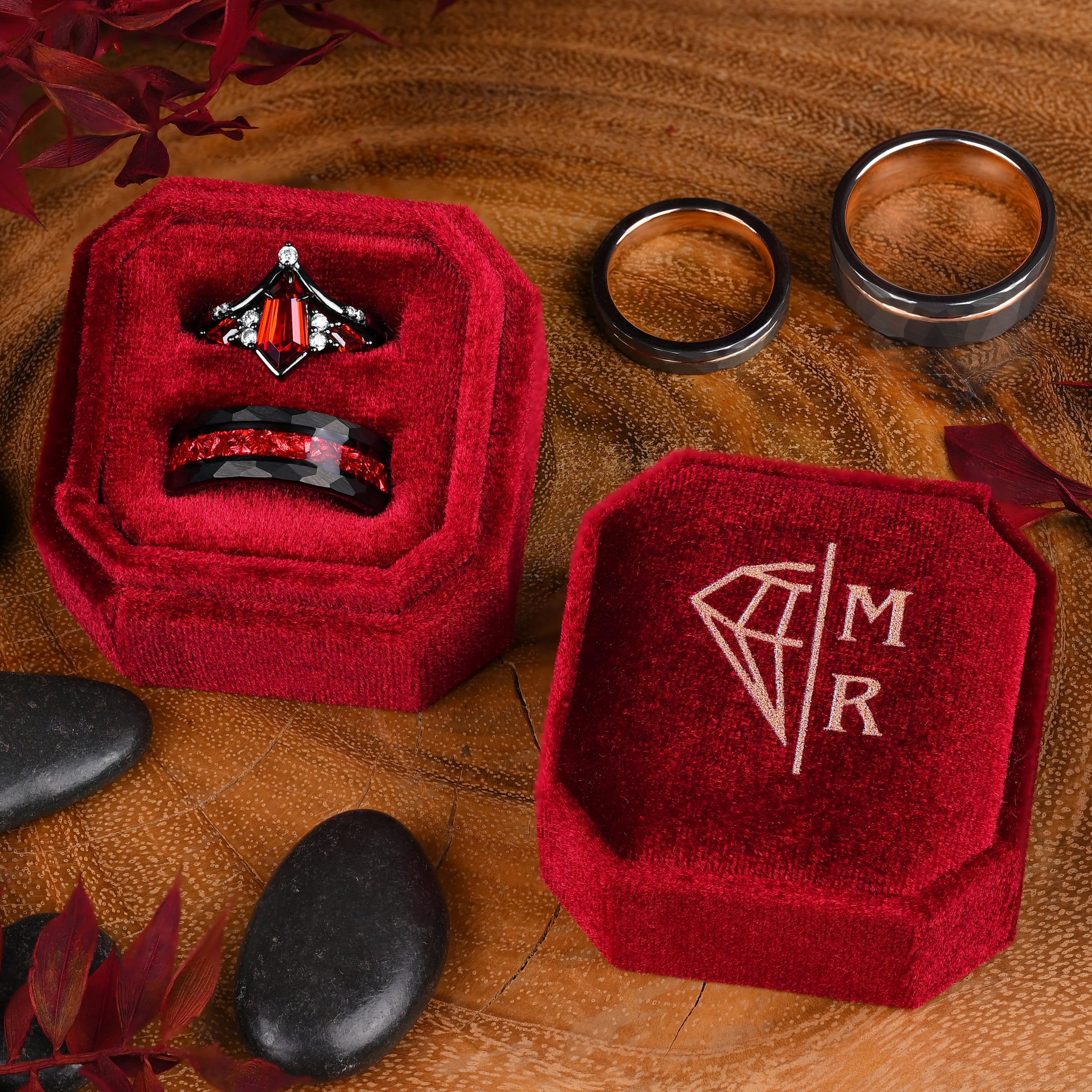 Garnet - Ringe Set