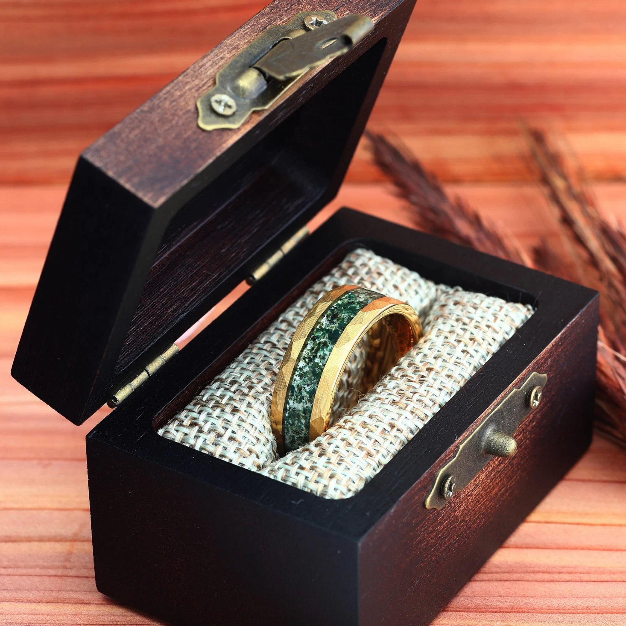Grüne Seele - Ringe Set