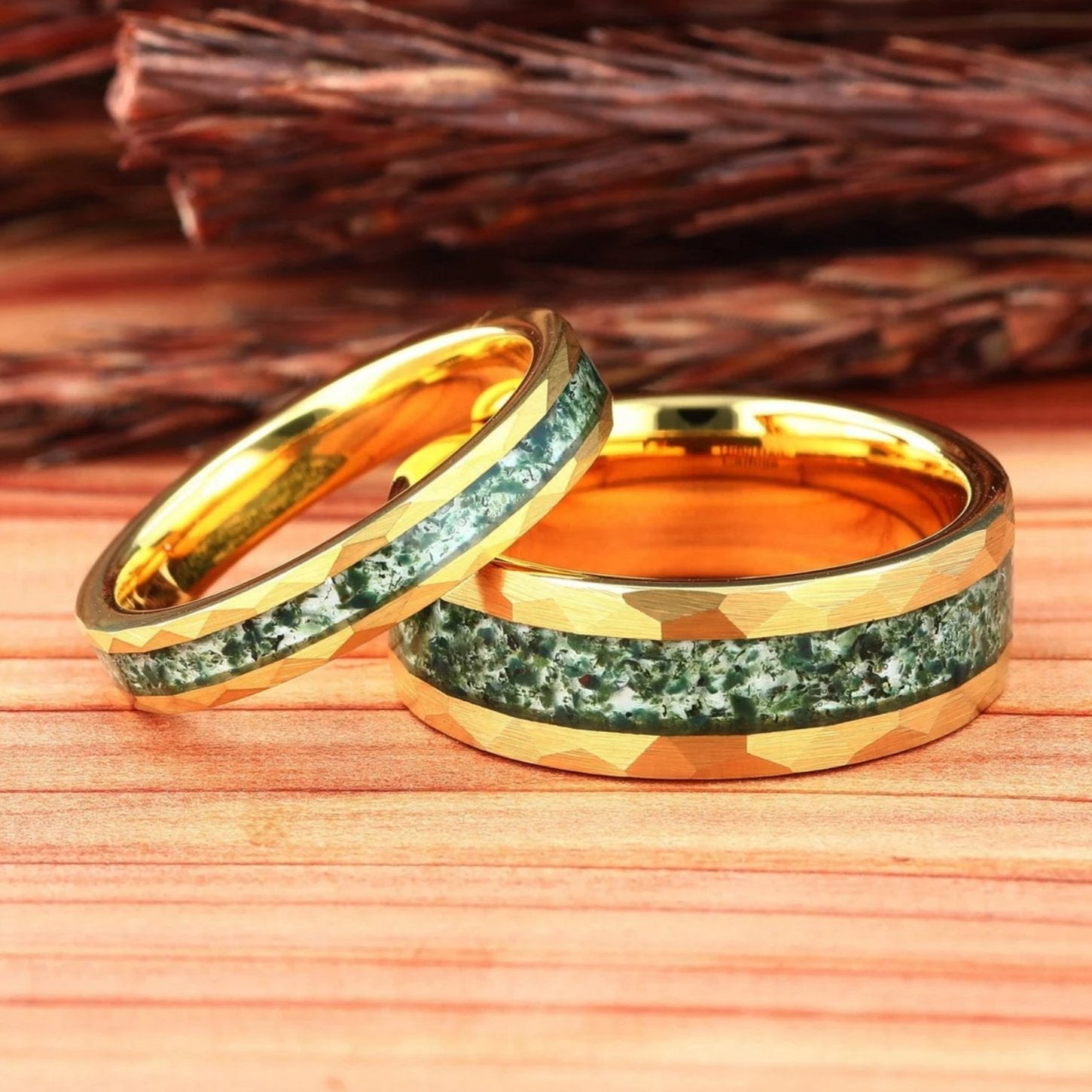 Grüne Seele - Ringe Set