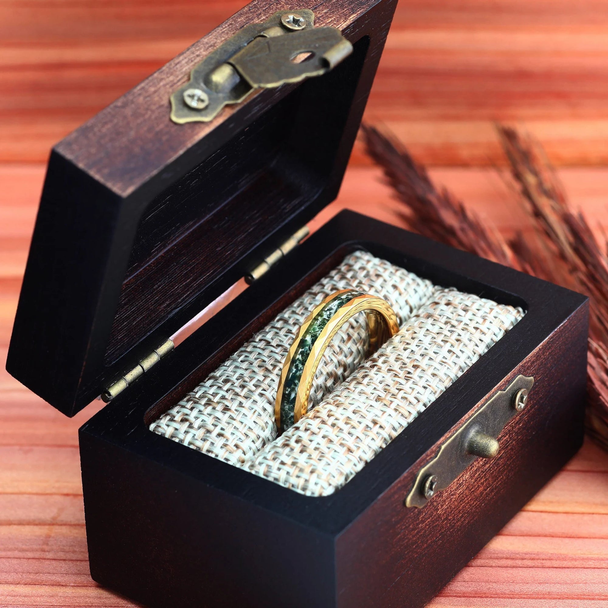 Grüne Seele - Ringe Set