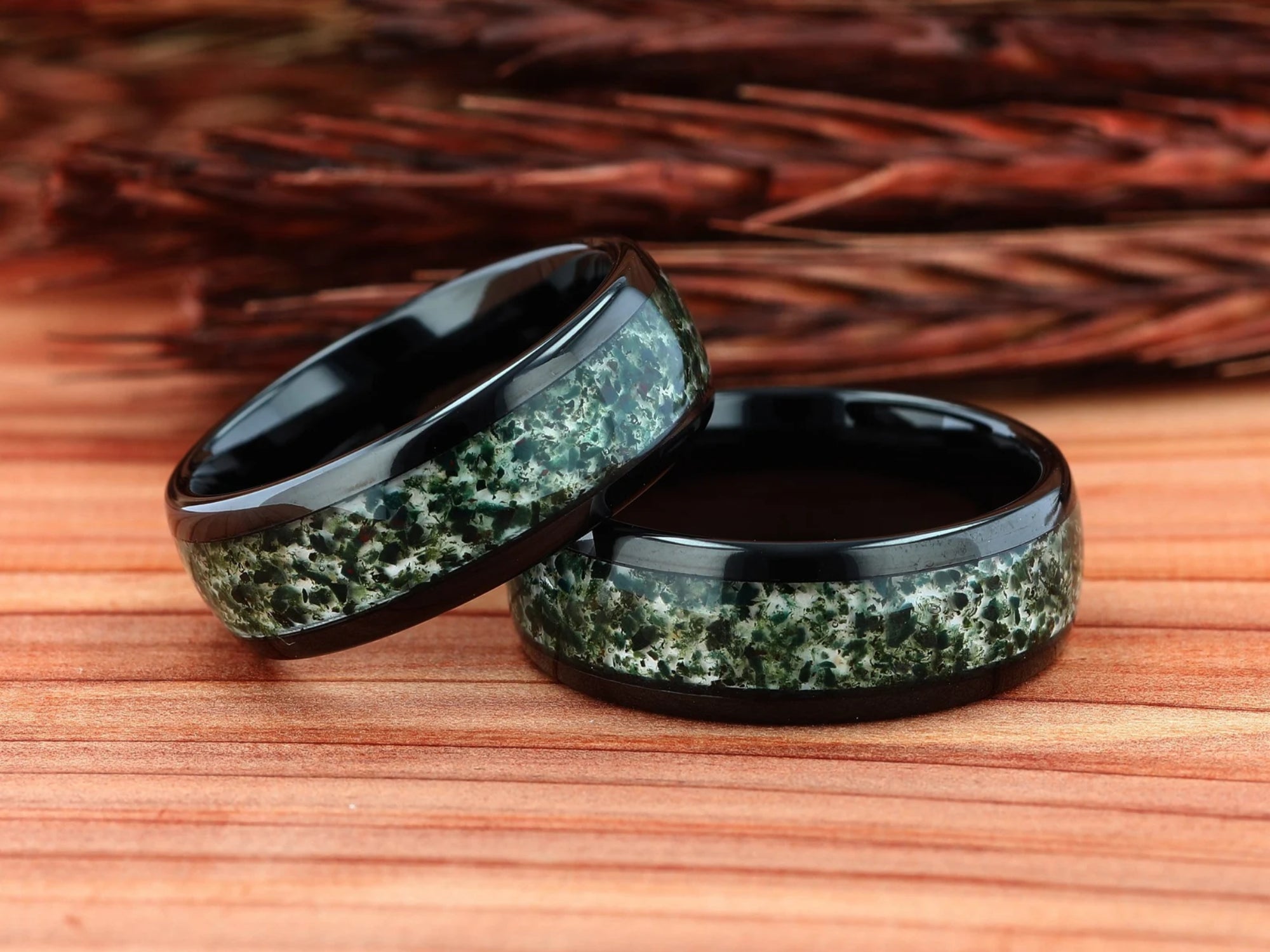 Mystisches Moos - Ringe Set