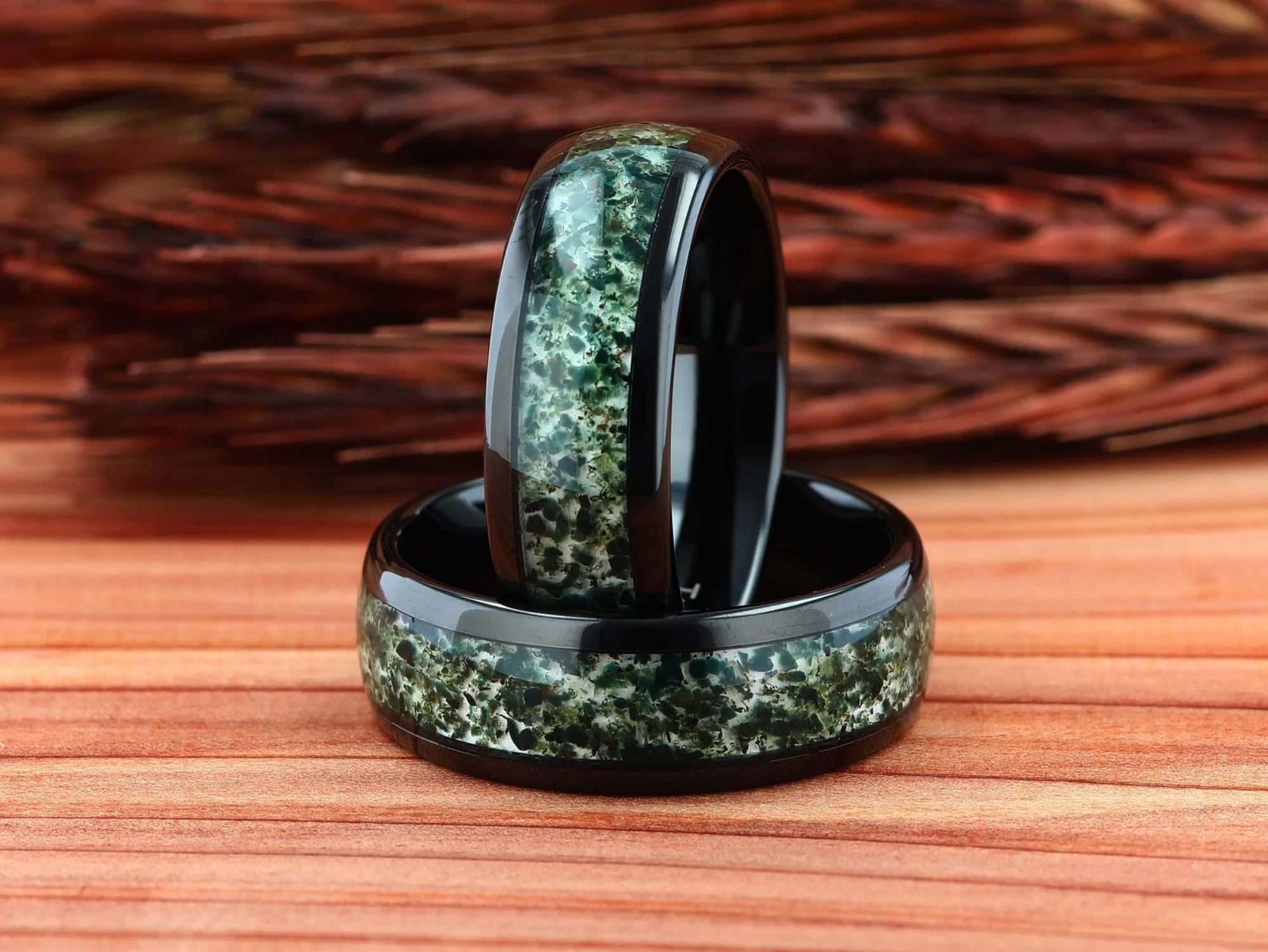 Mystisches Moos - Ringe Set