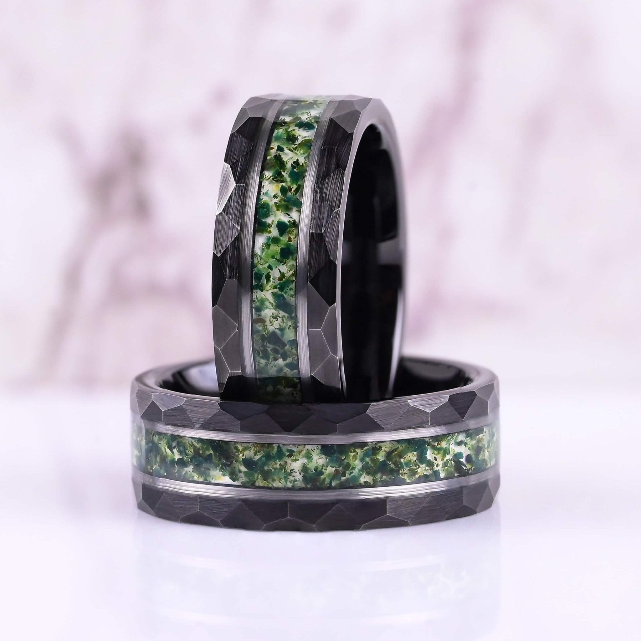 Moss Agate Rings - Monetto Bands