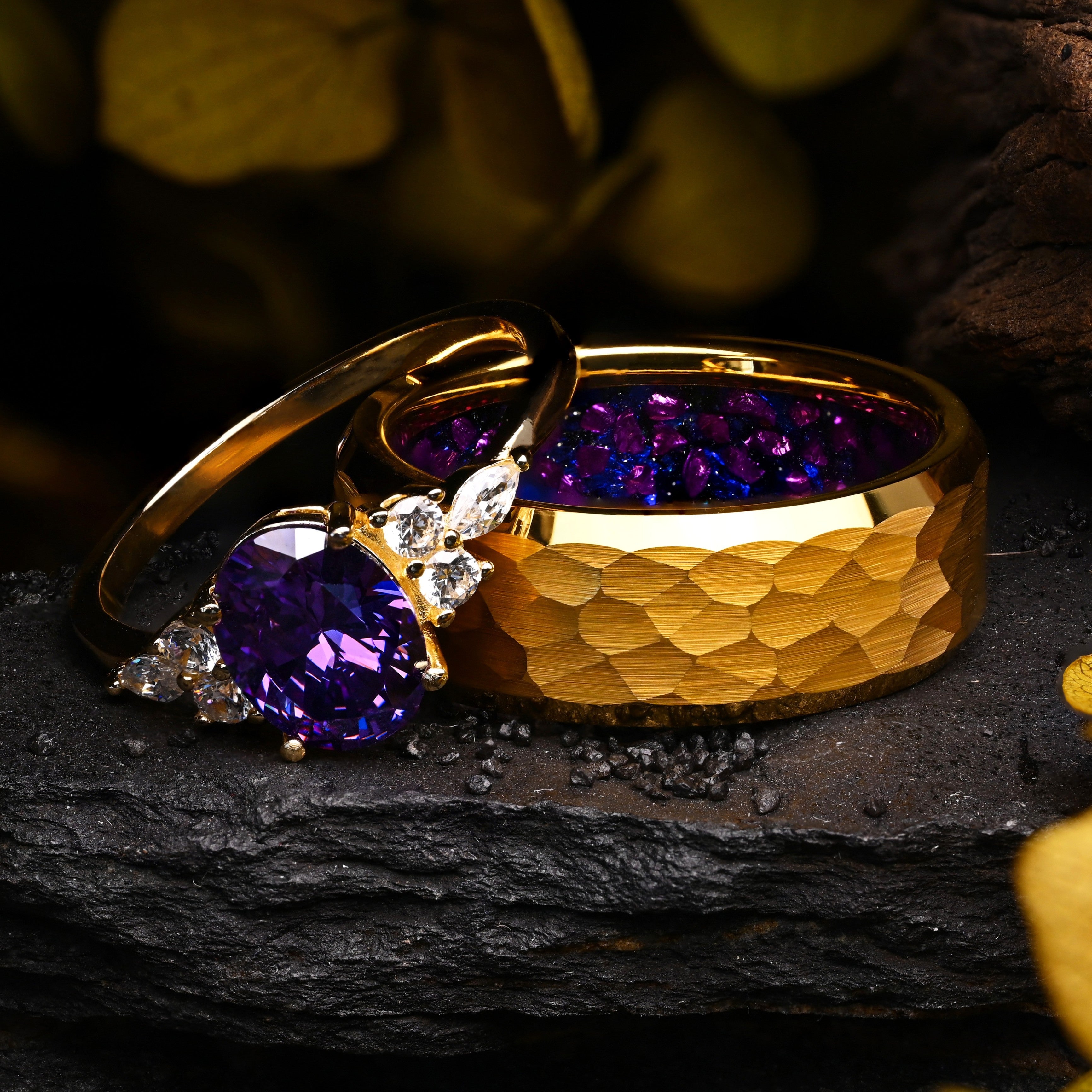 Ametyst - Ringe Set