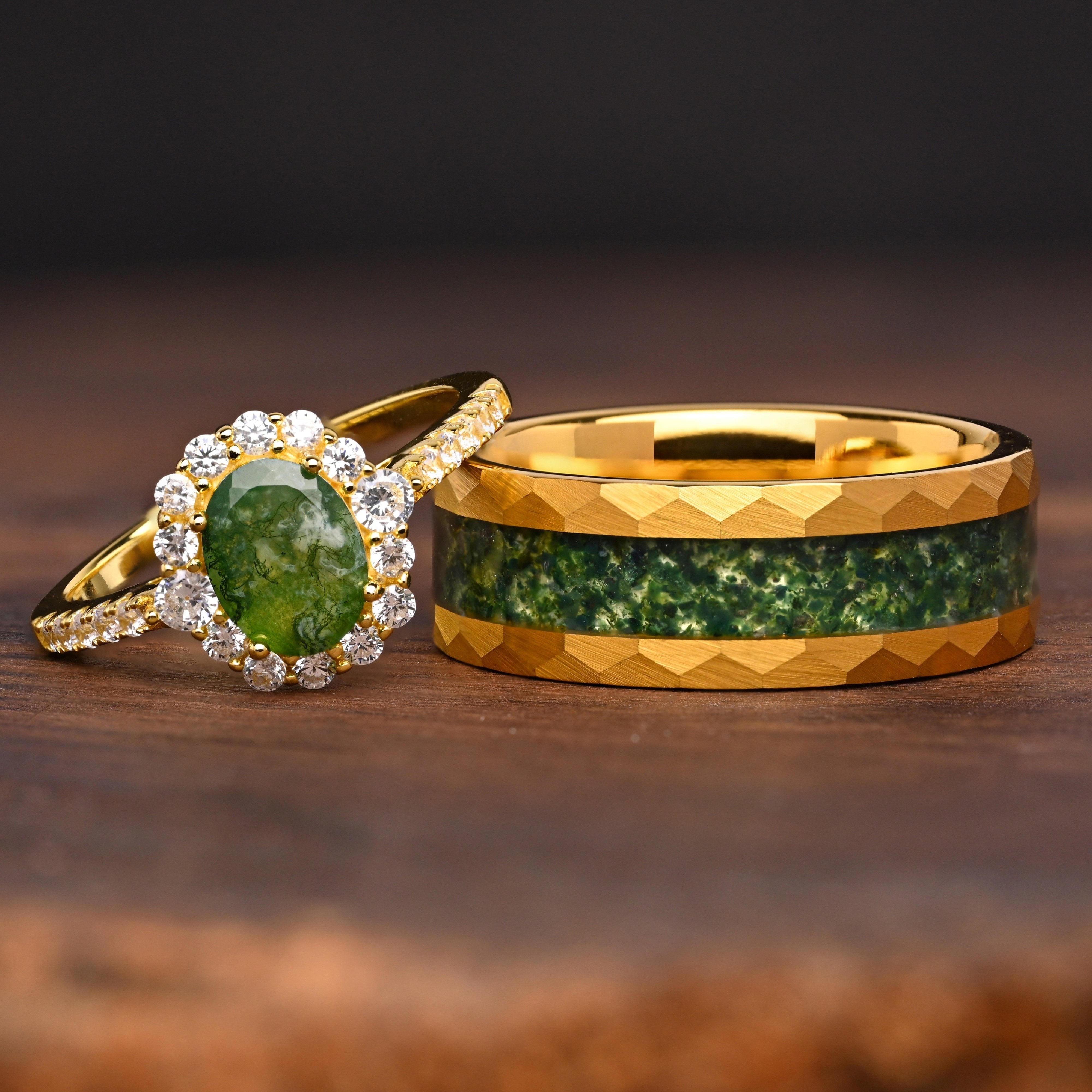 Grüne Seele - Ringe Set