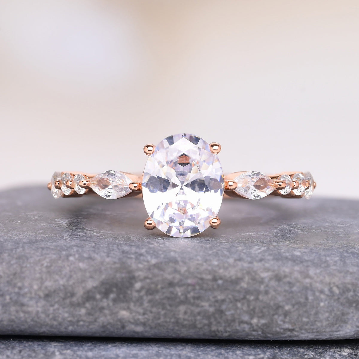 Meteor Na Ringe Eterna - Ring für Damen | 925 Sterling Silber und Simulierte Diamanten